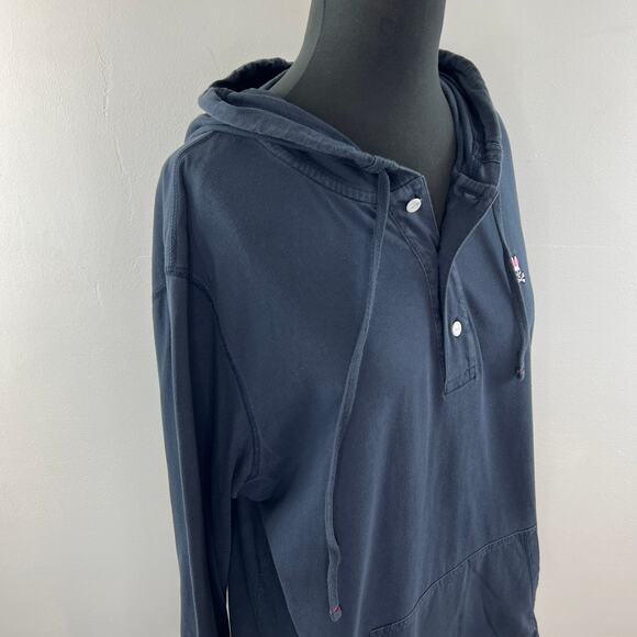 Psycho Bunny Robert Godley Navy Blue Hoodie Logo Pockets Drawstring Size L Large - Picture 5 of 10